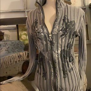 INC zippered sweater